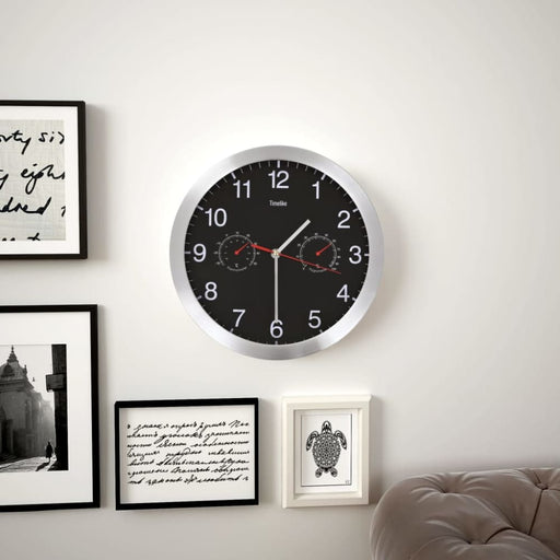 Wall Clock With Quartz Movement Hygrometer And Thermometer