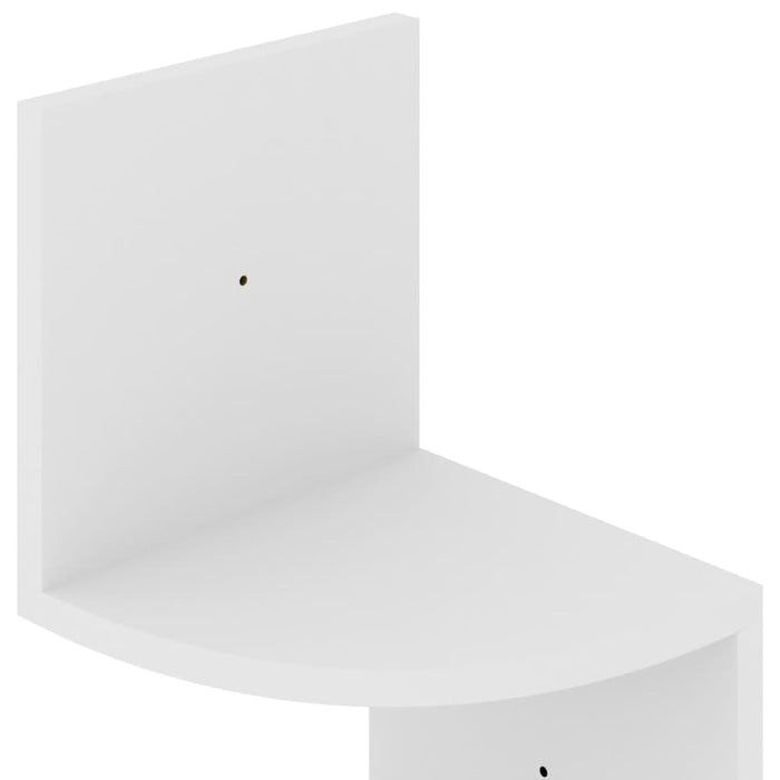 Wall Corner Shelf White 19x19x123 Cm Chipboard Txlnto