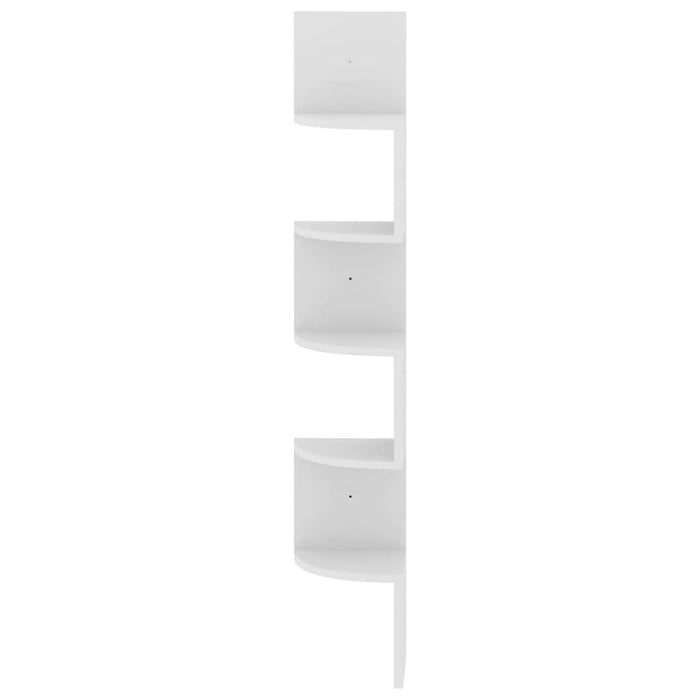 Wall Corner Shelf White 19x19x123 Cm Chipboard Txlnto