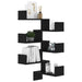 Wall Corner Shelves 2 Pcs Black Chipboard Nbixxl