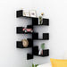 Wall Corner Shelves 2 Pcs Black Chipboard Nbixxl