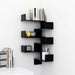 Wall Corner Shelves 2 Pcs Black Chipboard Nbixxl