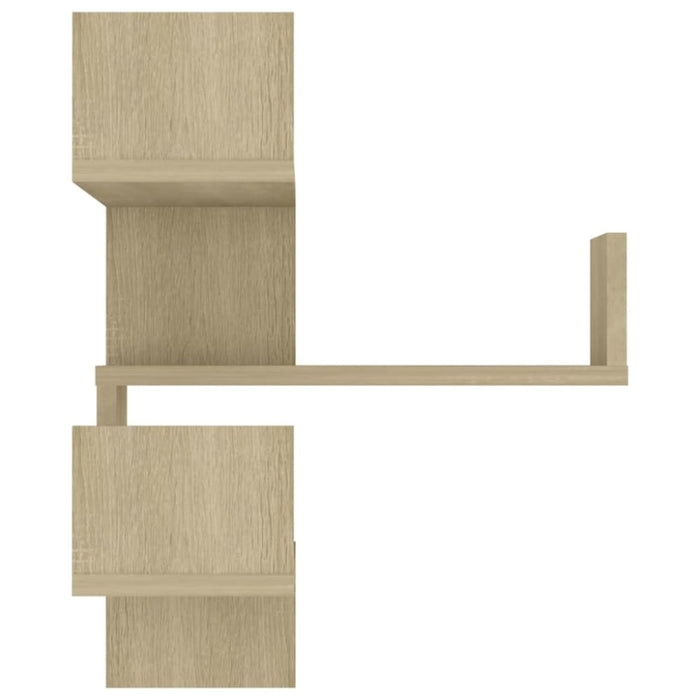 Wall Corner Shelves 2 Pcs Sonoma Oak 40x40x50 Cm Chipboard