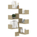 Wall Corner Shelves 2 Pcs Sonoma Oak 40x40x50 Cm Chipboard