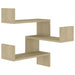 Wall Corner Shelves 2 Pcs Sonoma Oak 40x40x50 Cm Chipboard