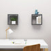 Wall Cube Shelves 2 Pcs Glossy Look Grey 30x15x30 Cm Nbibxx