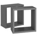 Wall Cube Shelves 2 Pcs Grey 30x15x30 Cm Nbibba