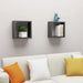 Wall Cube Shelves 2 Pcs Grey 30x15x30 Cm Nbibba