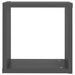 Wall Cube Shelves 2 Pcs Grey 30x15x30 Cm Nbibba
