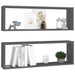 Wall Cube Shelves 2 Pcs Grey 80x15x26.5 Cm Chipboard Nbioox