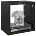 Wall Cube Shelves 4 Pcs Glossy Look Black 22x15x22 Cm Nbibia