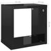 Wall Cube Shelves 4 Pcs Glossy Look Black 22x15x22 Cm Nbibia