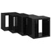 Wall Cube Shelves 4 Pcs Glossy Look Black 22x15x22 Cm Nbibia