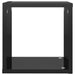 Wall Cube Shelves 4 Pcs Glossy Look Black 26x15x26 Cm Nbibai