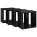 Wall Cube Shelves 4 Pcs Glossy Look Black 26x15x26 Cm Nbibai