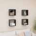 Wall Cube Shelves 4 Pcs Glossy Look Grey 26x15x26 Cm Nbibpb