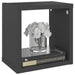 Wall Cube Shelves 4 Pcs Grey 22x15x22 Cm Nbibpk