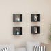 Wall Cube Shelves 4 Pcs Grey 22x15x22 Cm Nbibpk