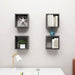 Wall Cube Shelves 4 Pcs Grey 30x15x30 Cm Nbibbp