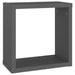 Wall Cube Shelves 4 Pcs Grey 30x15x30 Cm Nbibbp