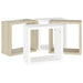 Wall Cube Shelves 4 Pcs White And Sonoma Oak 30x15x30 Cm