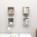 Wall Cube Shelves 4 Pcs White And Sonoma Oak 30x15x30 Cm