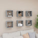 Wall Cube Shelves 6 Pcs Concrete Grey 26x15x26 Cm Nbibtk