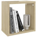 Wall Cube Shelves 6 Pcs White and Sonoma Oak 26x15x26 Cm