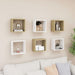 Wall Cube Shelves 6 Pcs White and Sonoma Oak 26x15x26 Cm