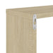 Wall Cube Shelves 6 Pcs White and Sonoma Oak Nbiblk