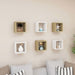 Wall Cube Shelves 6 Pcs White and Sonoma Oak Nbiblk