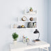 Wall Display Shelf 3 Pcs White Chipboard Nbbokn