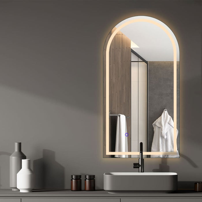 Goslash Picks Led Wall Mirror Arch Anti-fog Bathroom