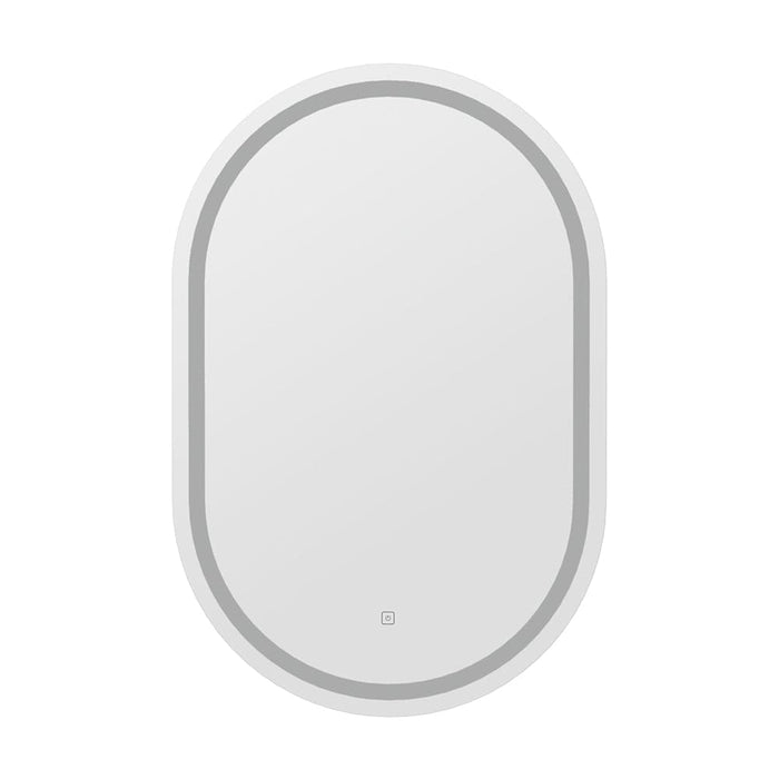 Led Wall Mirror with Light 50x75cm Bathroom Decor Oval