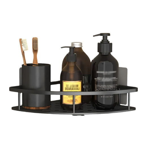 Wall Mounted Bathroom Storage Rack With Corner Shelves