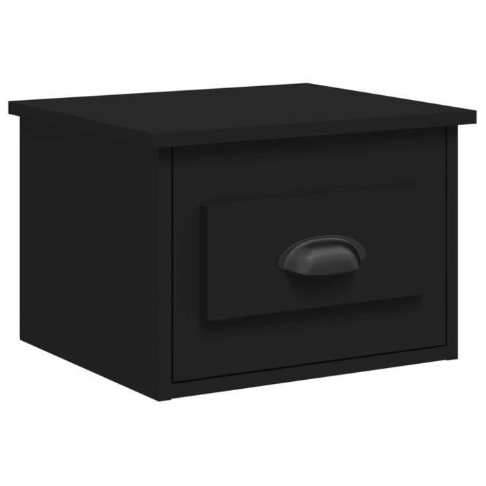 Wall-mounted Bedside Cabinet Black 41.5x36x28cm Noltin