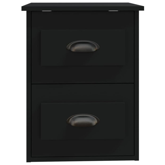 Wall-mounted Bedside Cabinet Black 41.5x36x53cm Noltka