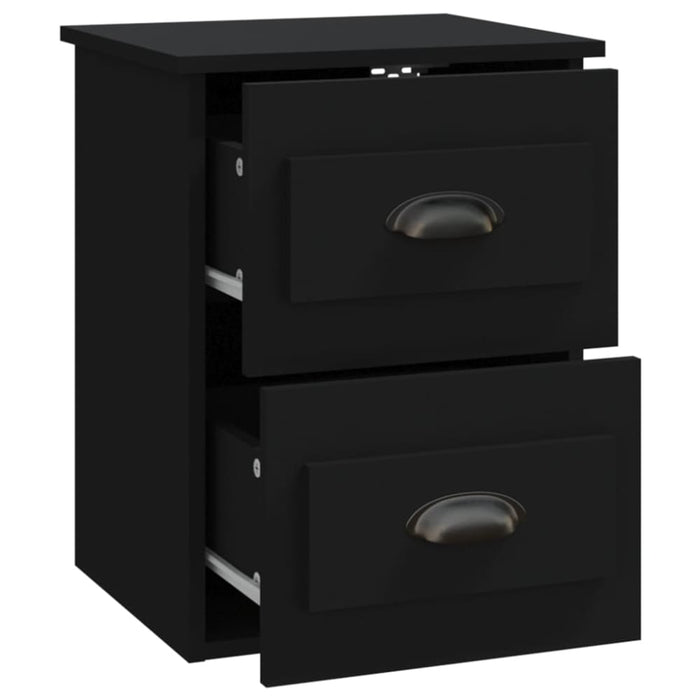 Wall-mounted Bedside Cabinet Black 41.5x36x53cm Noltka