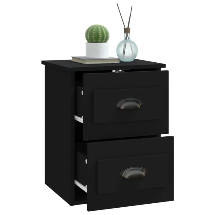 Wall-mounted Bedside Cabinet Black 41.5x36x53cm Noltka