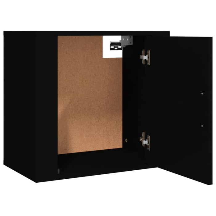 Wall-mounted Bedside Cabinet Black 50x30x47 Cm Nolnll