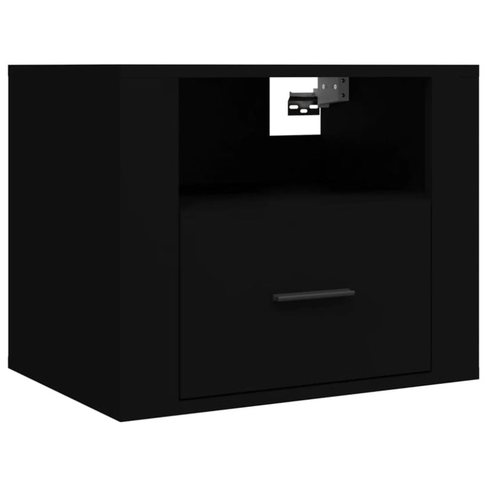 Wall-mounted Bedside Cabinet Black 50x36x40 Cm Nolnnx