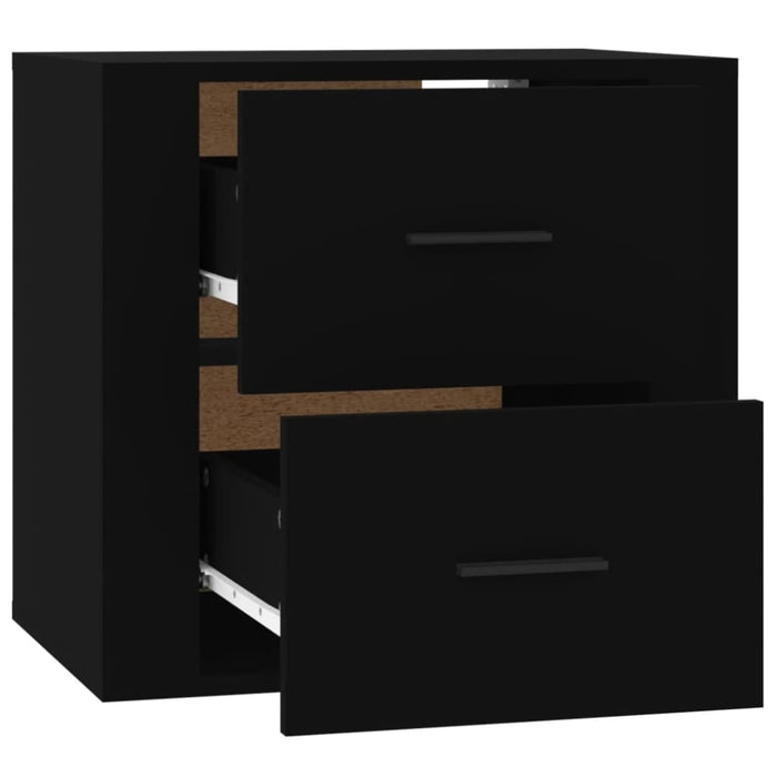 Wall-mounted Bedside Cabinet Black 50x36x47 Cm Nolnpi