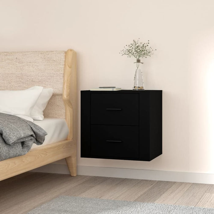 Wall-mounted Bedside Cabinet Black 50x36x47 Cm Nolnpi