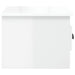 Wall-mounted Bedside Cabinet High Gloss White 41.5x36x28cm