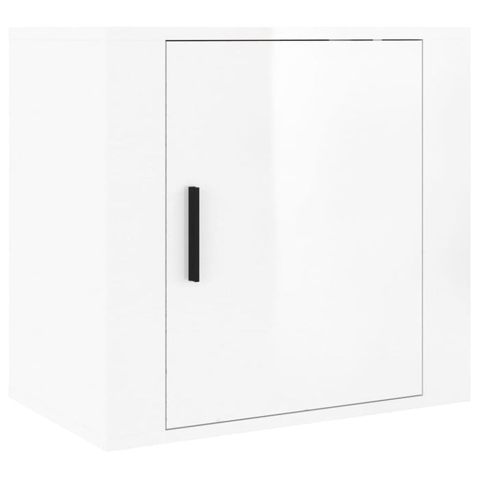 Wall-mounted Bedside Cabinet High Gloss White 50x30x47 Cm