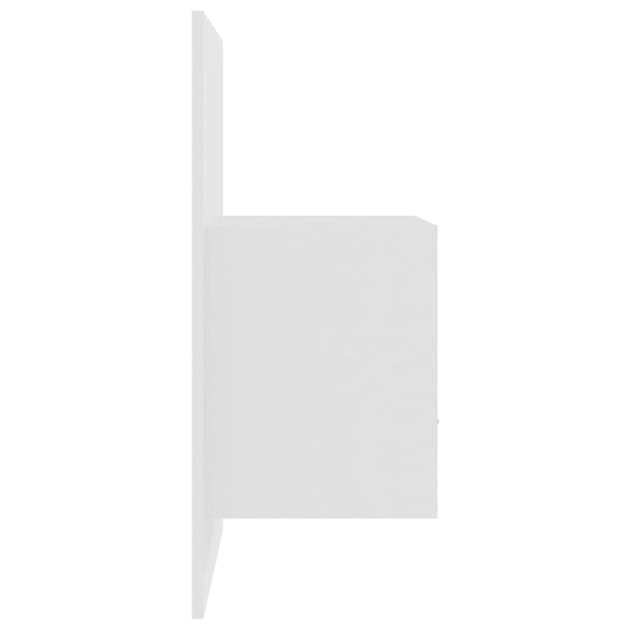 Wall-mounted Bedside Cabinet High Gloss White Noobok