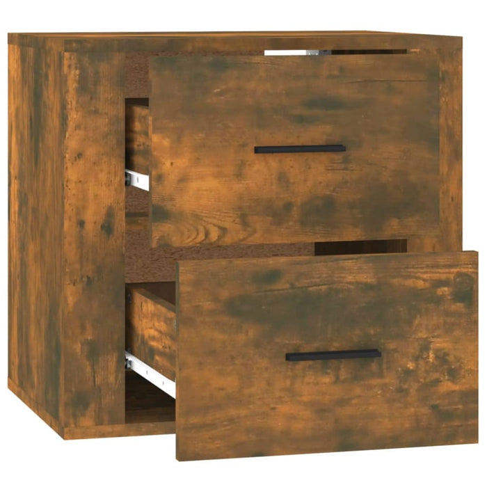 Wall-mounted Bedside Cabinet Smoked Oak 50x36x47 Cm Nolnlo