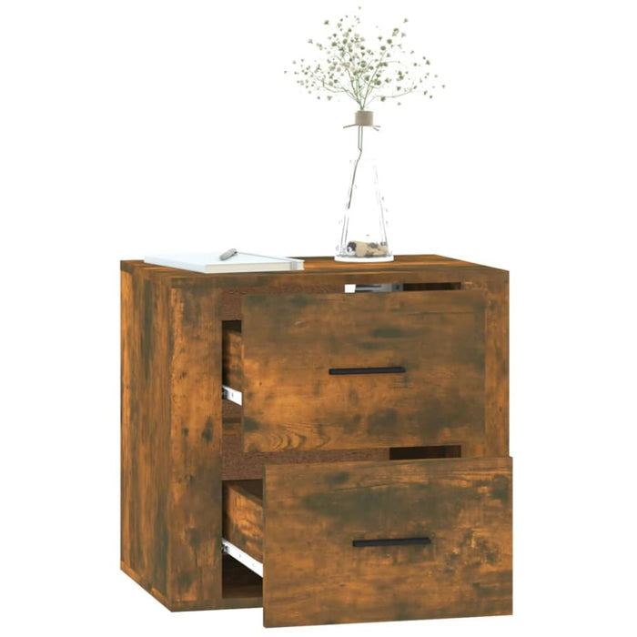 Wall-mounted Bedside Cabinet Smoked Oak 50x36x47 Cm Nolnlo