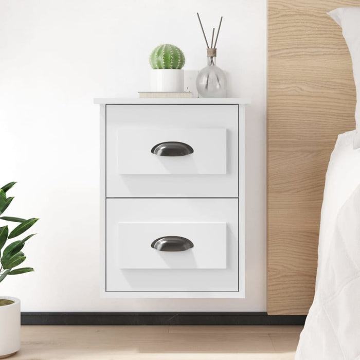 Wall-mounted Bedside Cabinet White 41.5x36x53cm Noltkx