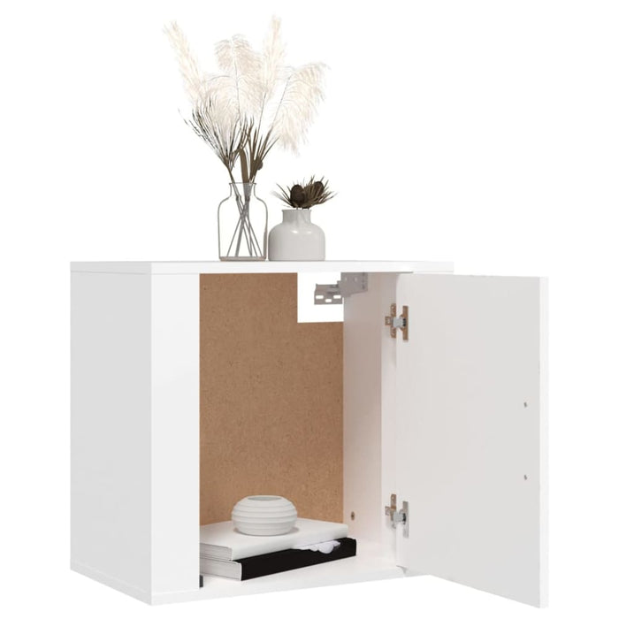 Wall-mounted Bedside Cabinet White 50x30x47 Cm Nolnla